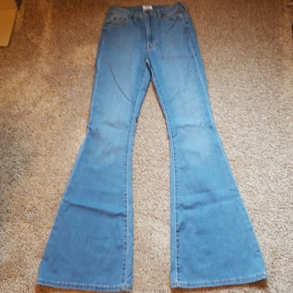 high waisted bell jeans